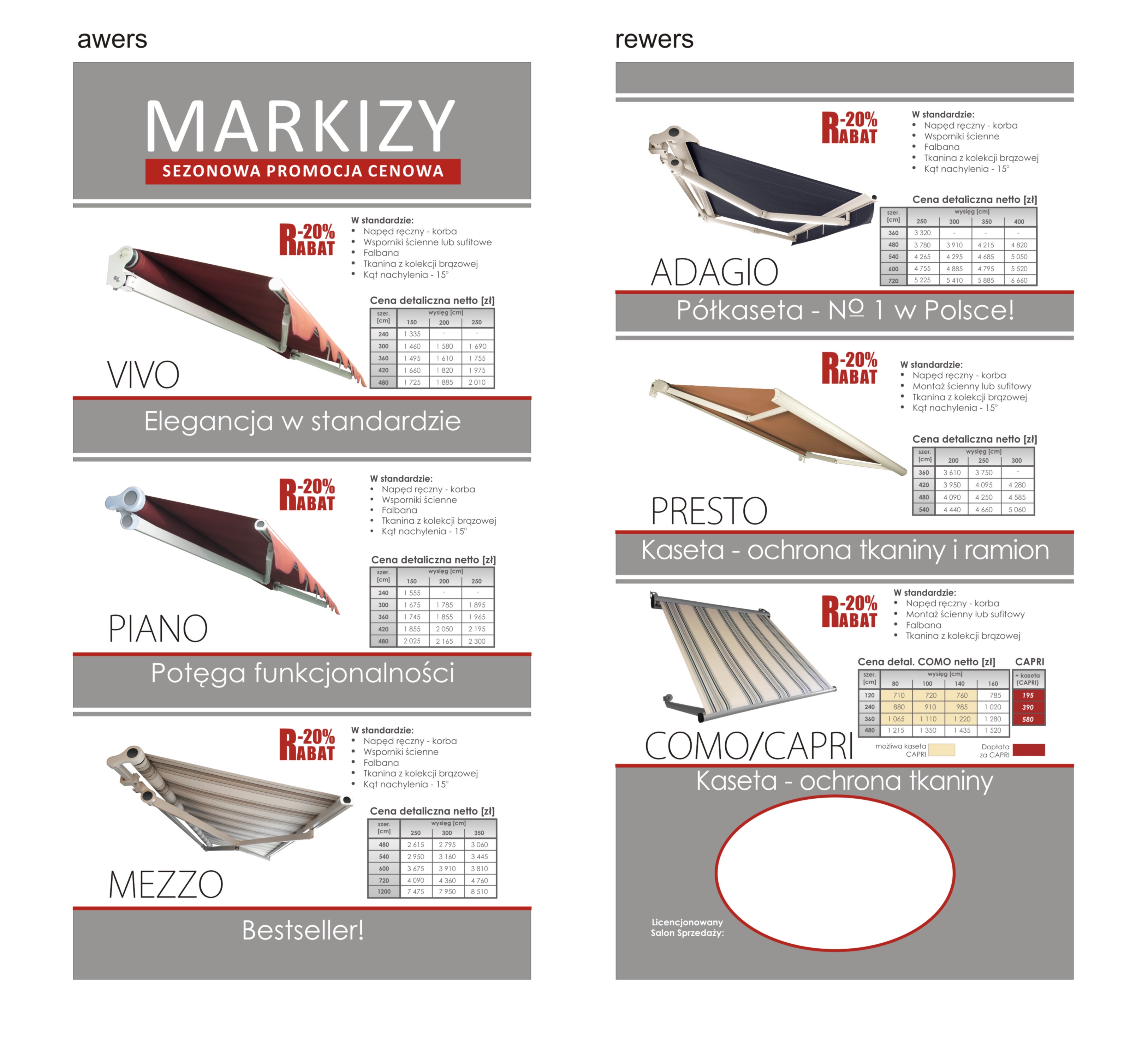 Zdjęcie do artykułu SEZONOWA PROMOCJA MARKIZ , ZAMÓW DZIŚ I ZAPŁAĆ 20% TANIEJ !!
